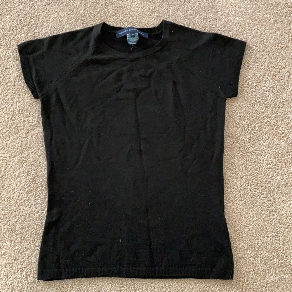 French Connection short sleeve black sweater